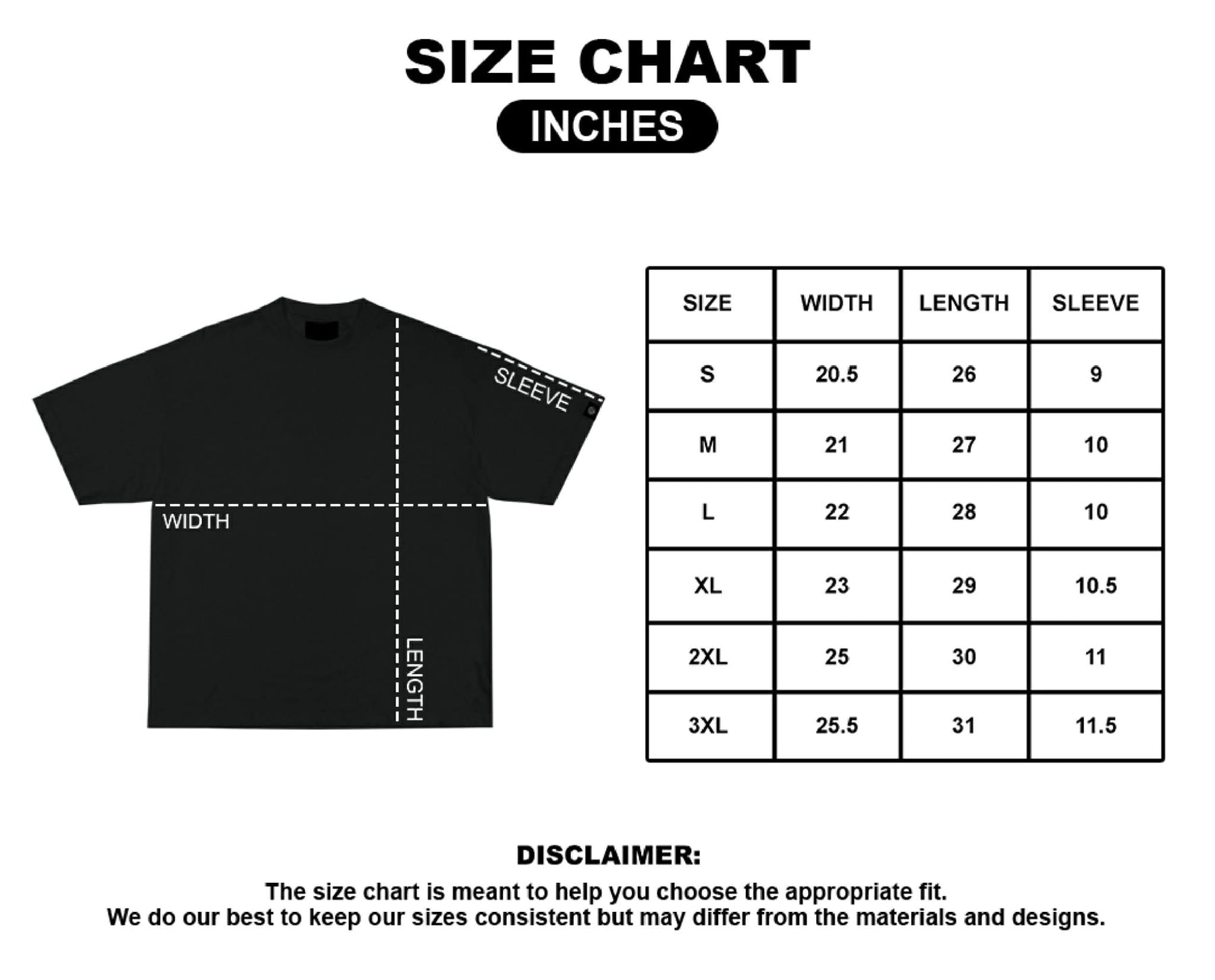 Serge V2 size chart